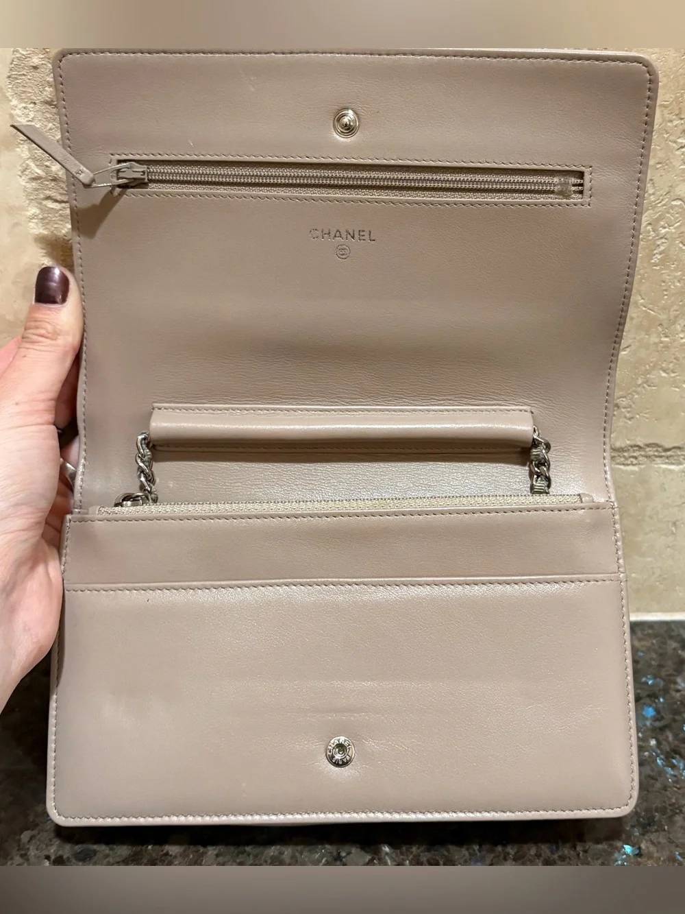 Chanel 2012 Vinyl Lipstick Wallet on chain